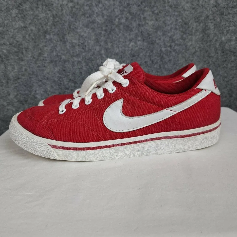 VTG 2002 Nike All Court Low Womens‎ Girls Size 7.5 Red Canvas Classic Y2K Shoes
